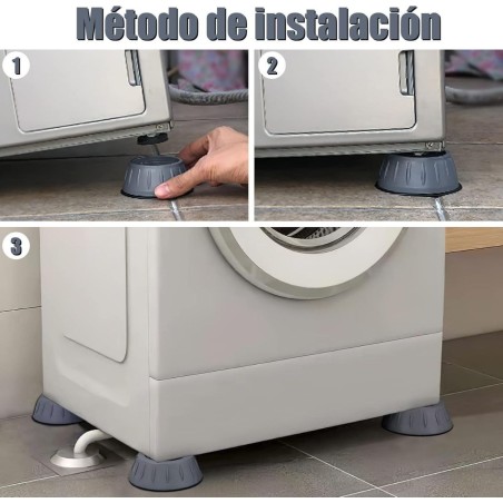 Soporte Antivibración para Lavadora y Secadora – Estabilidad, silencio y protección en un solo producto.