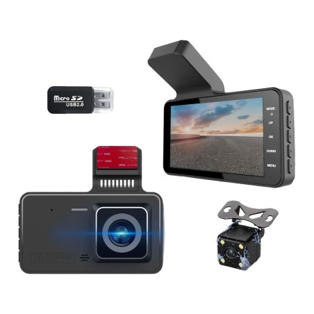 Cámara Retrovisor para Auto 1080p – Frontal y Trasera con Visión Nocturna