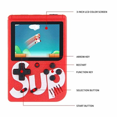Consola Retro Sup 400 juegos con Palanca y TV