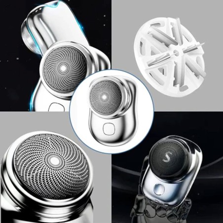 mini rasuradora eléctrica portátil recargable mujer hombre viaje piel sensible