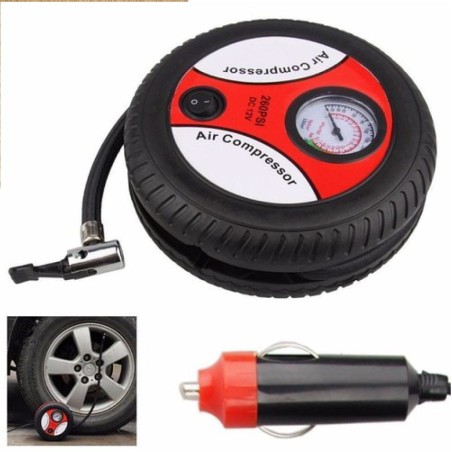 Mini compresor portátil inflador llantas auto 12v compacto viaje emergencia inflable
