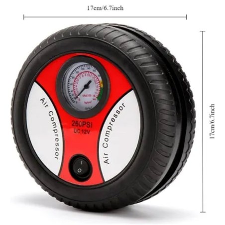 Mini compresor portátil inflador llantas auto 12v compacto viaje emergencia inflable