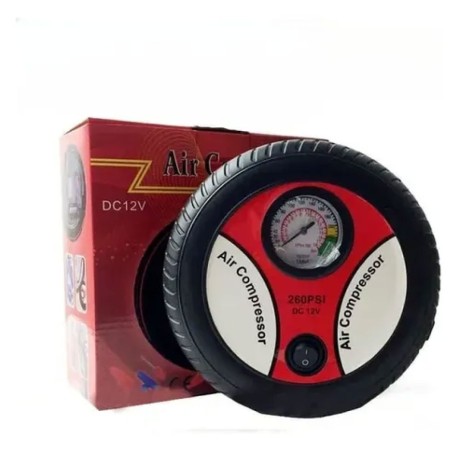 Mini compresor portátil inflador llantas auto 12v compacto viaje emergencia inflable