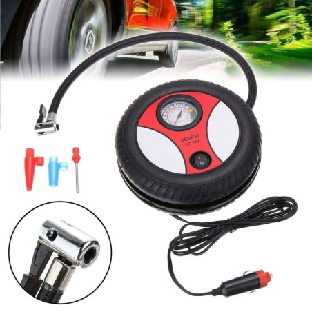 Mini compresor portátil inflador llantas auto 12v compacto viaje emergencia inflable