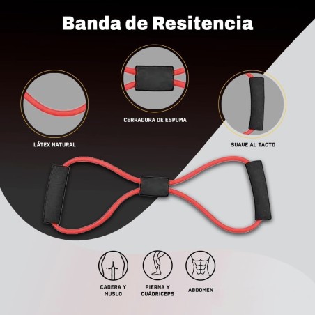 kit entrenamiento 7 en 1 abdominales ejercicio en casa rueda banda cuerda push up
