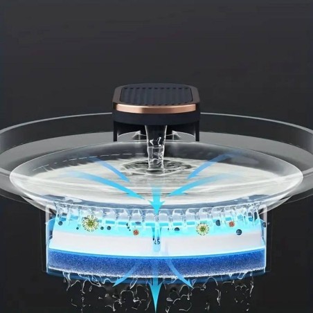Fuente de agua mascotas 3L automática eléctrica gatos perros silenciosa usb filtro
