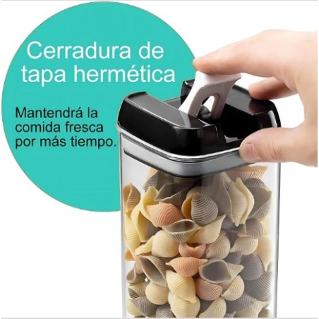 Contenedores herméticos cocina organizadores despensa set 7 piezas apilables bpa free
