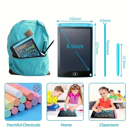 tablet lcd dibujo escritura niños pizarra digital didáctica reutilizable