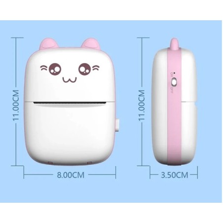 impresora térmica rosa portátil bluetooth 200dpi sin tinta