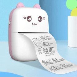 impresora térmica rosa portátil bluetooth 200dpi sin tinta