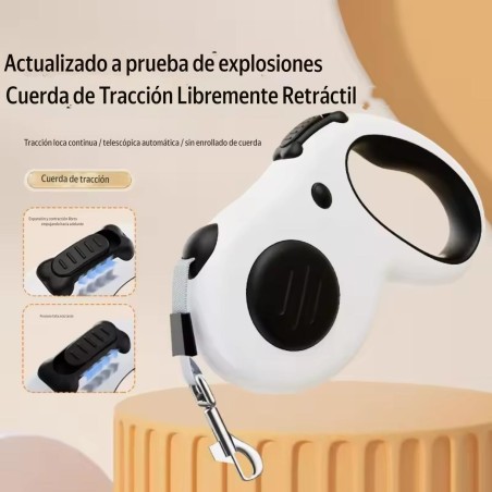 correa retractil perro 5 metros paseos seguros resistente