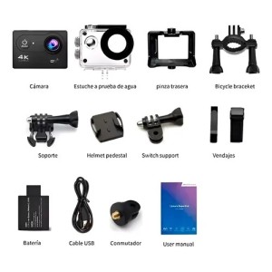 camara deportiva full hd 1080p tipo gopro sumergible 30 metros