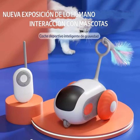 juguete carro electrico para gatos control remoto inteligente