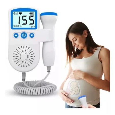 monitor fetal ultrasonico bebé prenatal lcd doppler