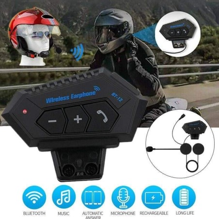 auriculares bluetooth casco motocicleta manos libres hd